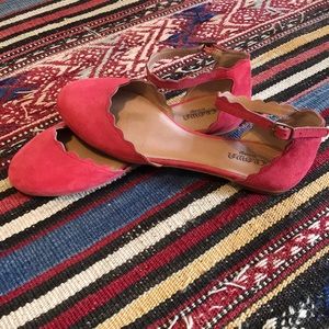 Crown Vintage red suede ballet flats